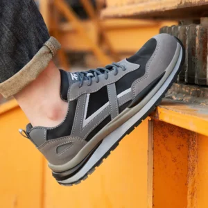 8863-ZG Lightweight Safety Shoes Steel Toe Anti-Slip Anti-Smash Anti-Puncture Rubber Sole Sport Work Shoes