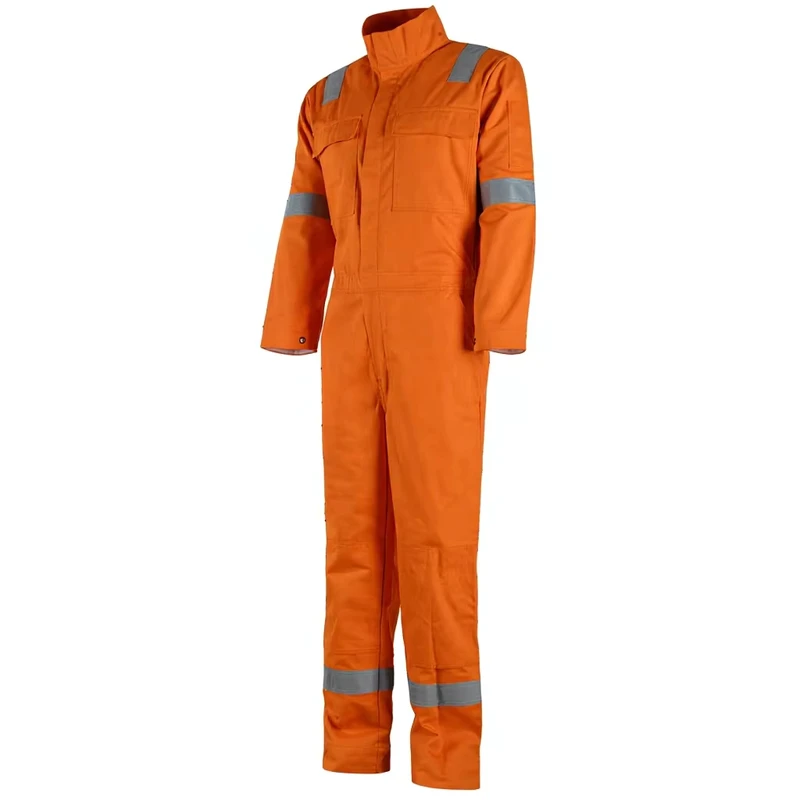 903271 Orange Flame Retardant Cotton Nomex ARAMID Coveralls Firefighter Workwear Uniform Level D Protection Anti Static
