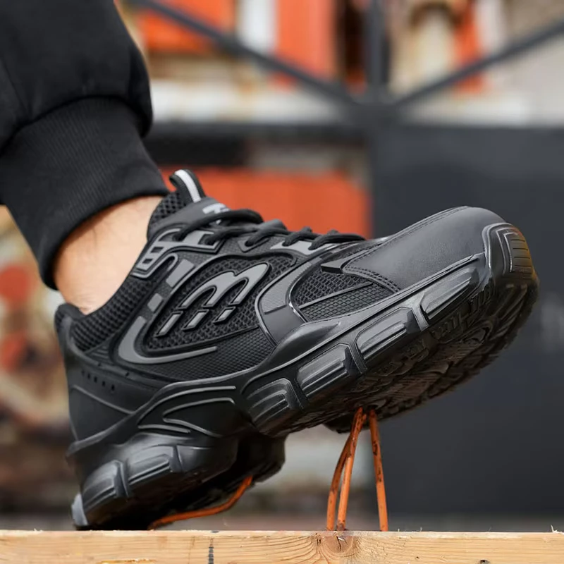 938 KPU and Mesh Upper Safety Shoes Lightweight Work Shoes with EVA Outsole