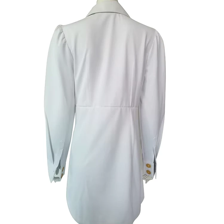 95% Polyester 5% Conductive Fiber Nursing Scrub Suit Designs White Nurse Suit Staff Scrubs Uniforms for Women