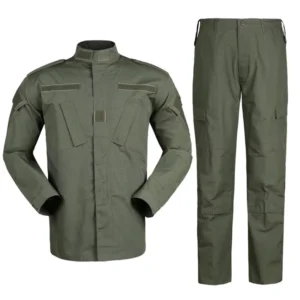 ACU Tactical Training Uniform Suit Camouflage Breathable Ripstop Waterproof Green Woodland Camo Security Guard Uniform