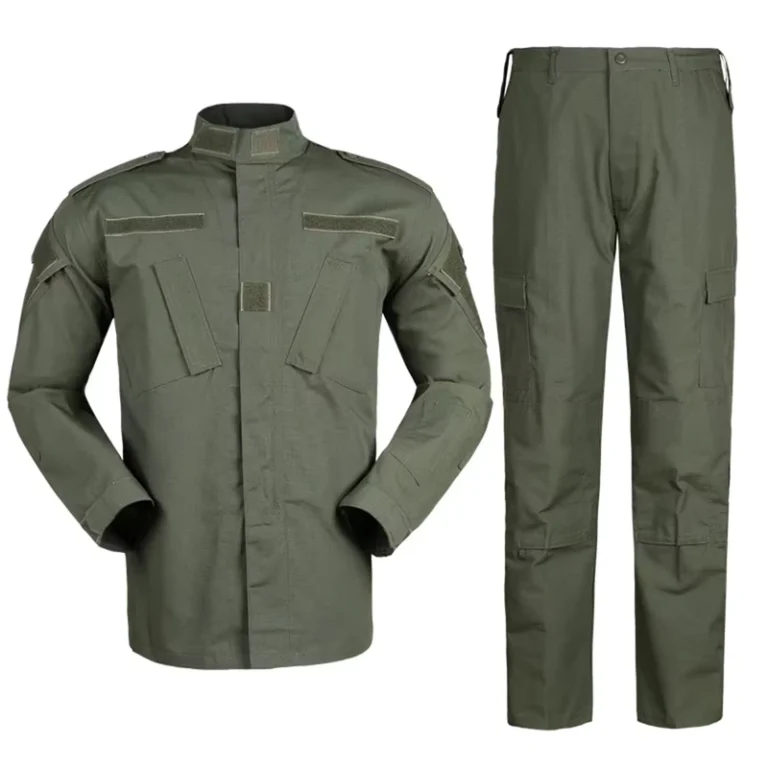 ACU-Tactical-Training-Uniform-Suit-Camouflage-Breathable-Ripstop-Waterproof-Green-Woodland-Camo-Security-Guard-Uniform