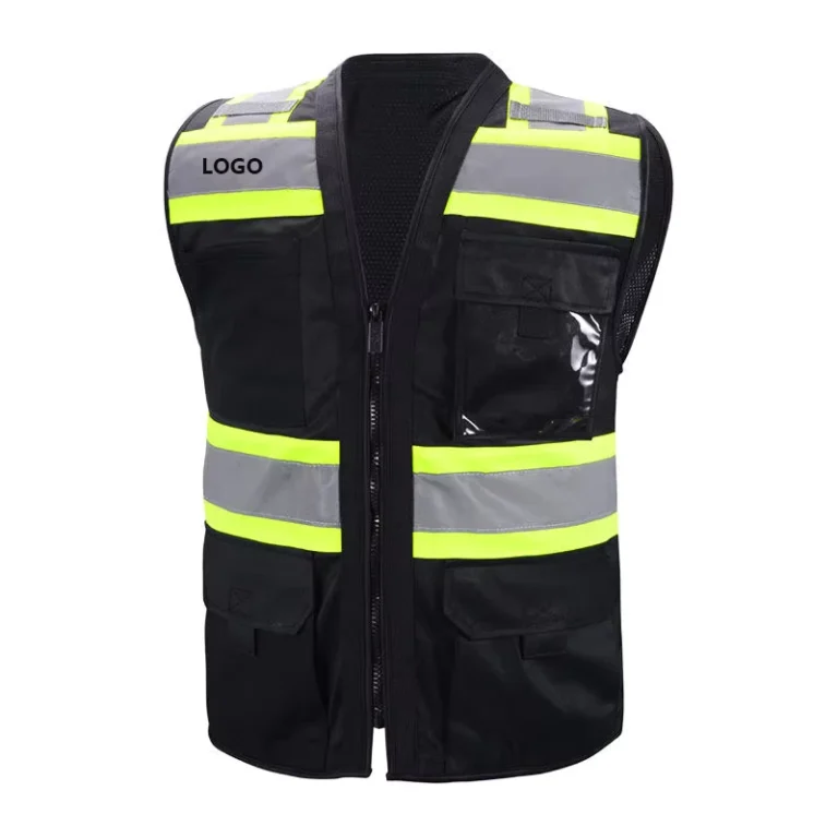 ANSI-Class-2-100-Polyester-Mesh-Zipper-Front-Reflective-Tape-Construction-Traffic-Road-Work-Reflective-Safety-Vest