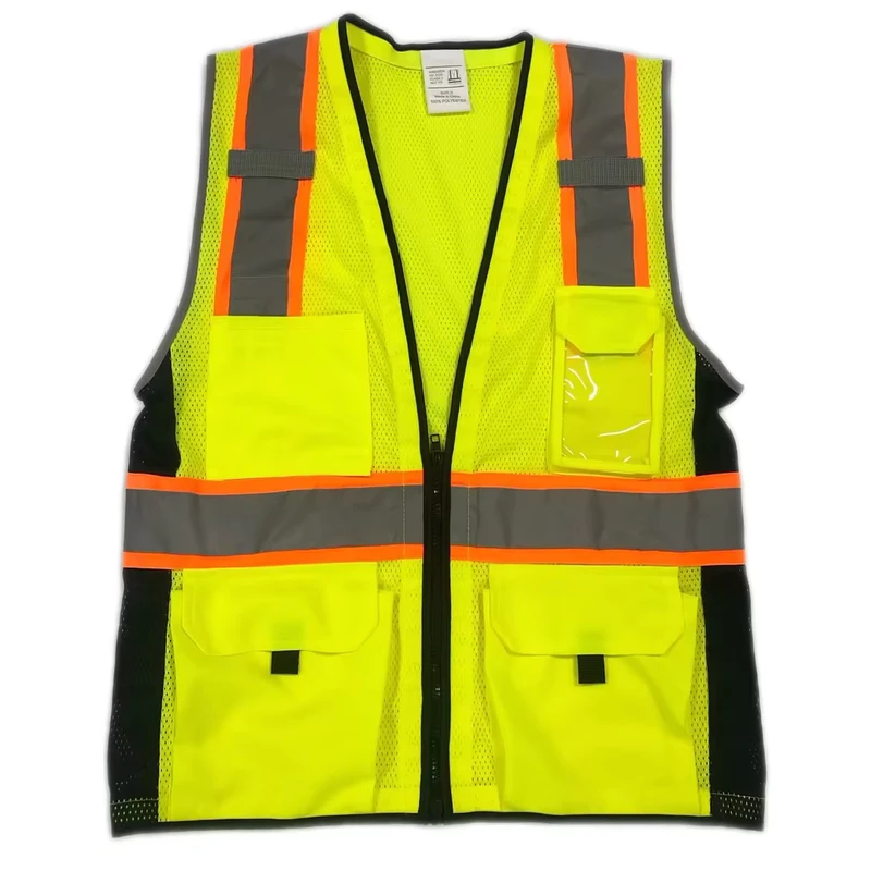 ANSI Class 2 Construction Engineer Reflective Workwear Hi Vis Safety Vest