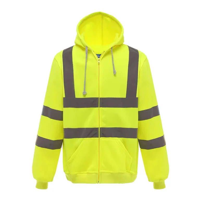 ANSI-Class-2-EN-ISO-Class-2-High-Visibility-50mm-Reflective-Tape-Fluorescent-Yellow-Orange-Safety-Fleece-Hoodie-Windproof