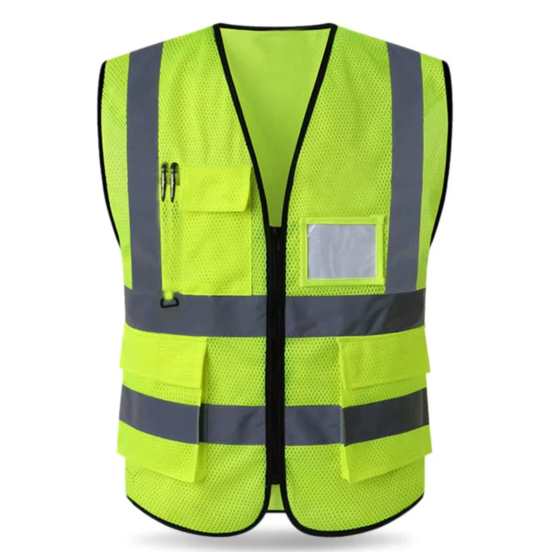ANSI Class 2 EN20471 Certified High Visibility Reflective Safety Vest with LED Flash for Construction