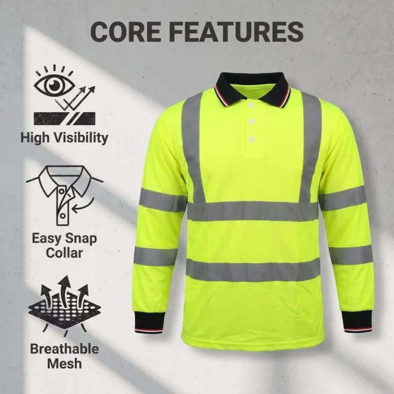 ANSI-Class-2-Fluorescent-Polyester-Mesh-Breathable-Long-Sleeve-Road-Work-Uniform-Custom-Color-Reflective-Safety-T-Shirt
