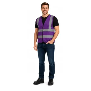 ANSI Class 2 Hi-Vis Construction Safety Vest Reflective Adjustable Work Vest