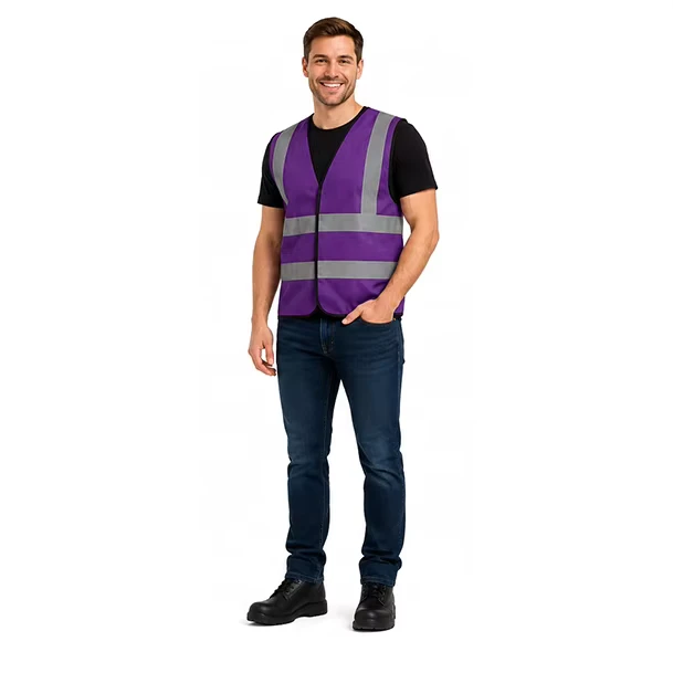 ANSI Class 2 Hi-Vis Construction Safety Vest Reflective Adjustable Work Vest