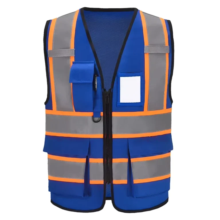 ANSI-Class-2-Hi-Vis-Reflective-Vest-with-Multiple-Pockets-Adjustable-for-Construction