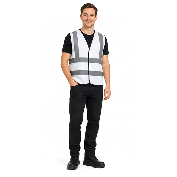 ANSI Class 2 Hi Vis Security Safety Vest Reflective Multi-Pocket Adjustable Guard Vest