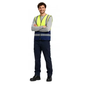 ANSI Class 2 High-Vis Reflective Multi-Pocket Adjustable Warehouse Logistics Safety Vest