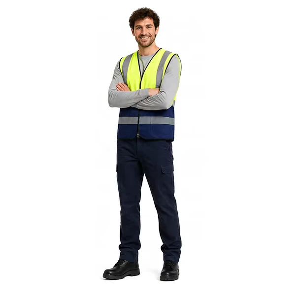 ANSI Class 2 High-Vis Reflective Multi-Pocket Adjustable Warehouse Logistics Safety Vest
