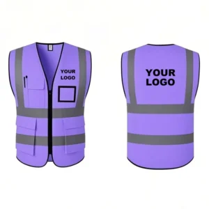 ANSI Class 2 High Visibility Reflective Safety Vest LED Flash Tool Pockets Traffic Warning Construction