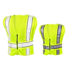 ANSI Class 2 High Visibility Yellow Breathable Mesh Reflective Safety Vest for Construction Sites