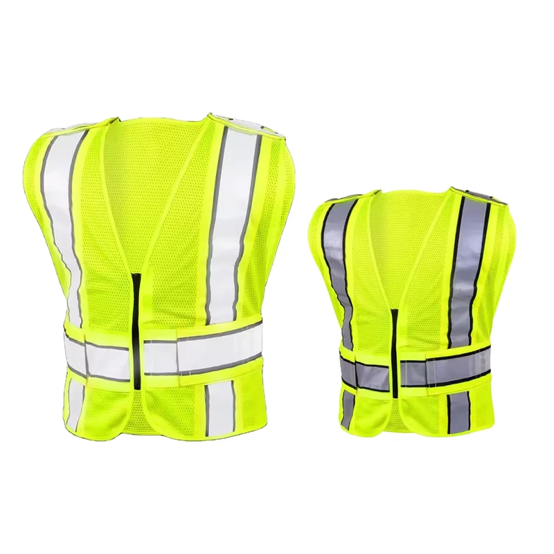 ANSI Class 2 High Visibility Yellow Breathable Mesh Reflective Safety Vest for Construction Sites