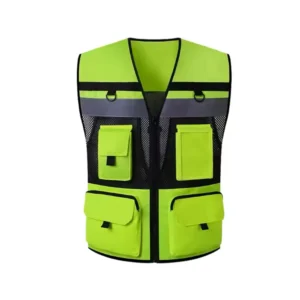 ANSI Class 2 Waterproof Breathable Lightweight High Vis Reflective Safety Vest Logo Black China High Reflective Tape