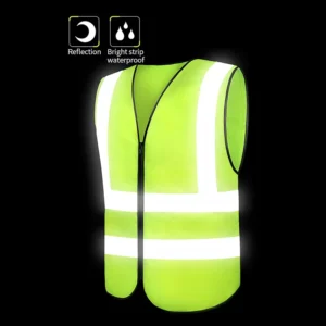 ANSI Class 2 Waterproof Heavy-Duty High Visibility Safety Vest for Men, Dark Green and Brown