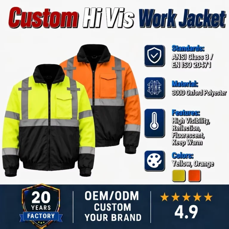 ANSI-Class-3-Hi-Vis-Bomber-Jacket-Waterproof-Insulated-Safety-Clothing-Reflective-Winter-Work-Jacket-for-Construction