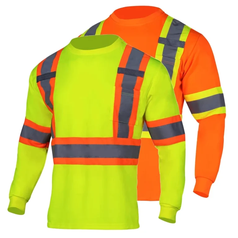 ANSI-Class-3-Hi-Vis-Viz-High-Visibility-Construction-Work-Long-Sleeve-Workwear-Quick-Dry-Tee-T-Shirt-Work-Reflective-T-Shirts