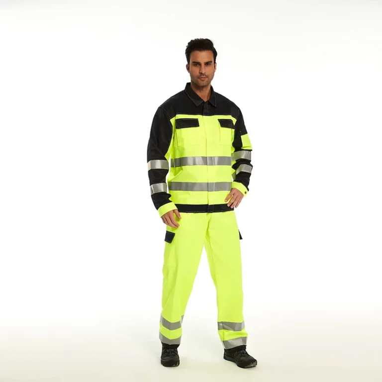 ANSI-Class-3-High-Visibility-Wear-Resistant-Safety-Workwear-Hi-Vis-Jacket-Cargo-Pants-Sets-for-Construction