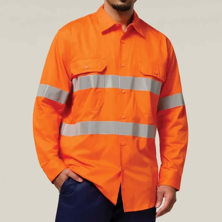 ANSI-Class-3-Mens-Long-Sleeve-Workwear-Shirts-Breathable-Cotton-Industrial-Safety-Reflective-Clothing-Hi-Vis-Plus-Sizes-for