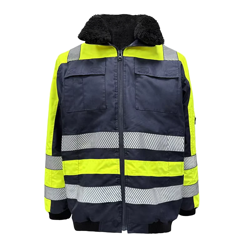 ANSI Class 3 Waterproof Breathable High Visibility Reflective LED Flash Customizable Logo Unisex Safety Jacket