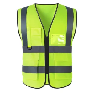 ANSI Class 3 Waterproof Polyester High Visibility Reflective Work Vest with LED Reflective Strip