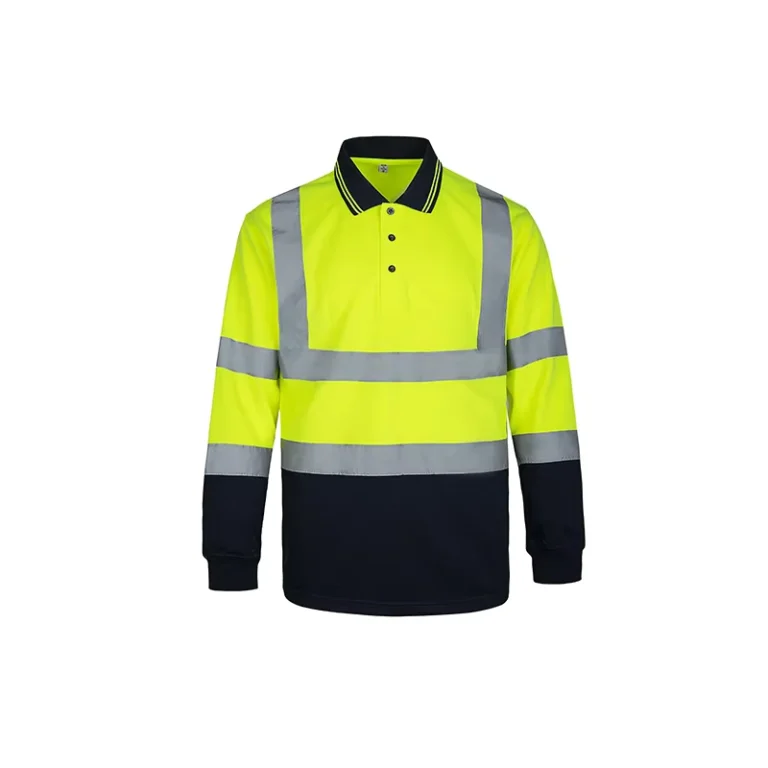 ANSI-Custom-Logo-Polyester-High-Visibility-Reflective-Polo-Safety-T-shirt-Hi-Vis-Workwear-Shirt