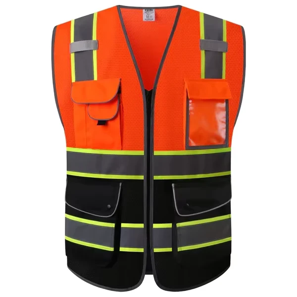 ANSI-EN-20471-Class-3-High-Visibility-Reflective-Safety-Vest-Multi-Pocket-Fluorescent-Two-Tone-Custom-Logo