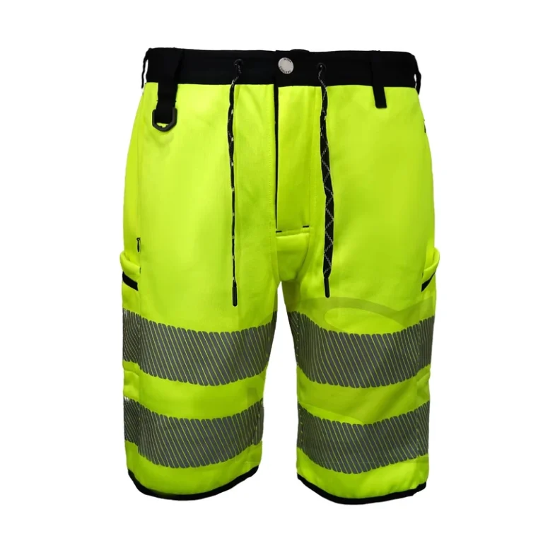 ANSI-High-Vis-Lime-Reflective-Safety-Pants-Outdoor-Work-Hi-Viz-Shorts
