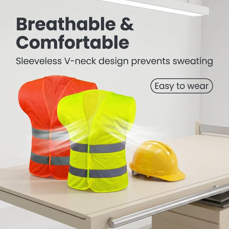 ANSI High-Visibility Waterproof Multicolor Reflective Safety Vest