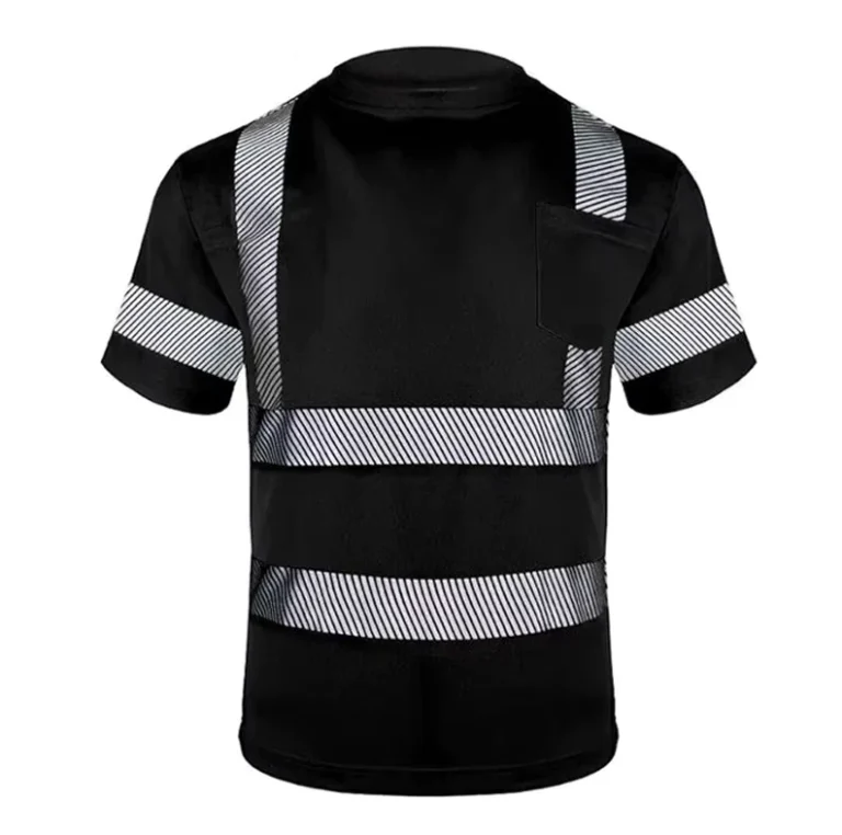 ANSI-ISEA-107-Customized-Logo-Breathable-Black-High-Visibility-Quick-Drying-Reflective-Safety-T-Shirts-in-Stock