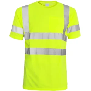 ANSI ISEA Certified High Visibility Reflective Safety Clothing Road Construction Traffic Duty Short Sleeve Polyester Cotton