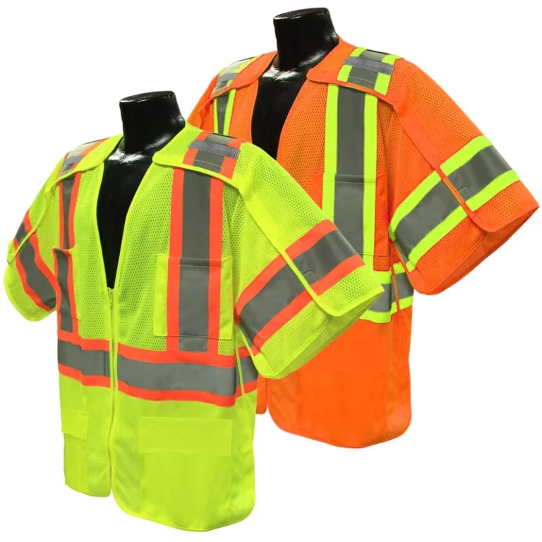 ANSI-ISEA-Class-3-5-Point-Breakaway-Tear-Away-Hi-Vis-Mesh-Reflective-Safety-Vest