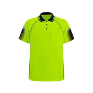 ANSI Men’s High Visibility Short Sleeve Reflective Safety Hi Vis T Shirt Work Sports Polo T Shirts