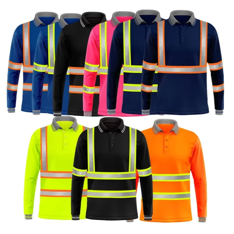 ANSI-Type-R-Class-3-High-Visibility-Reflective-Breathable-Waterproof-Polyester-Quick-Dry-Long-Sleeve-Hi-Vis-Safety-Shirts