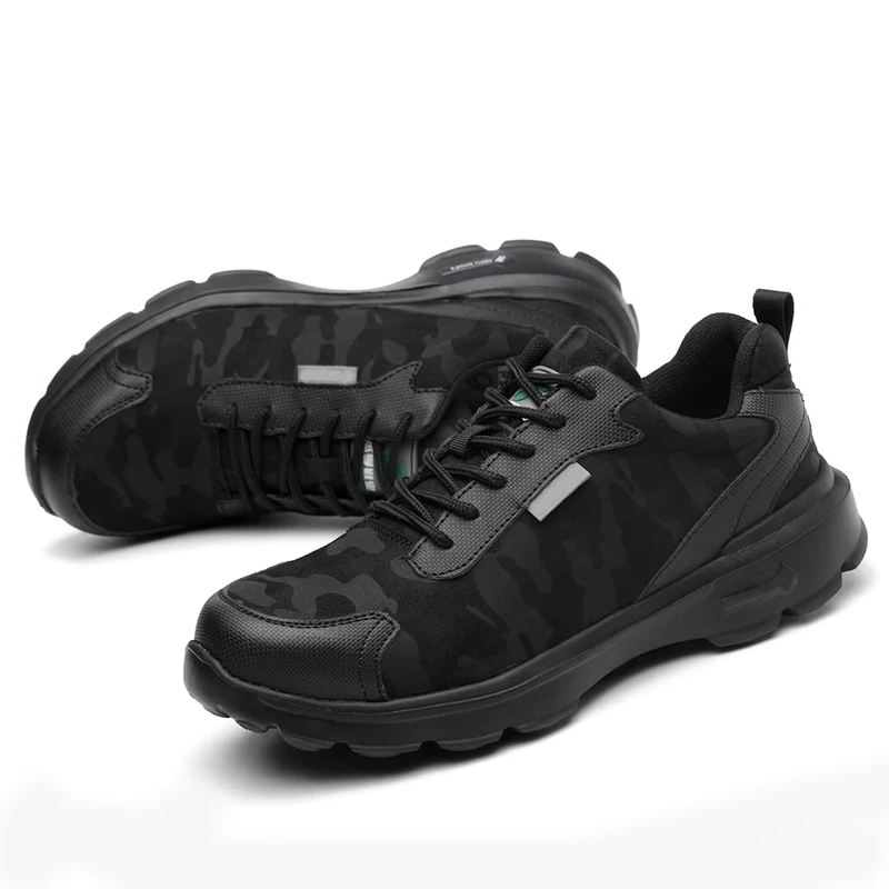 ANSSI Men's Lightweight Industrial Safety Shoes Durable Insulation Waterproof Steel Toe Foot Protection Oil Proof Puncture Smash