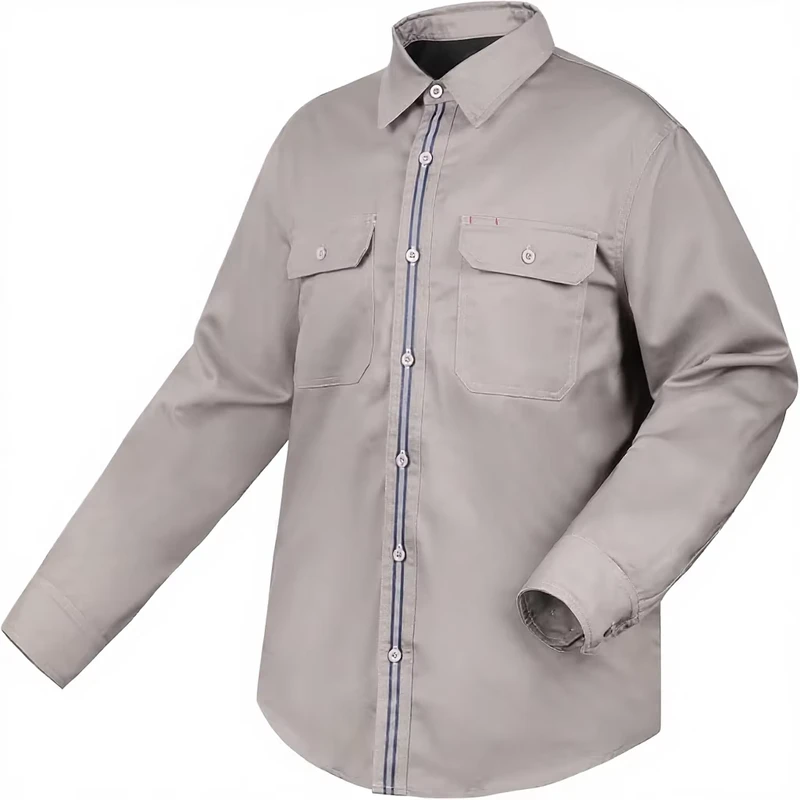 ARCCAPTAIN FR Shirts Imported 9.5oz Flame Resistant 100% Cotton Welding Shirts with Reflective Strips Vented Mesh Back 3XL Size