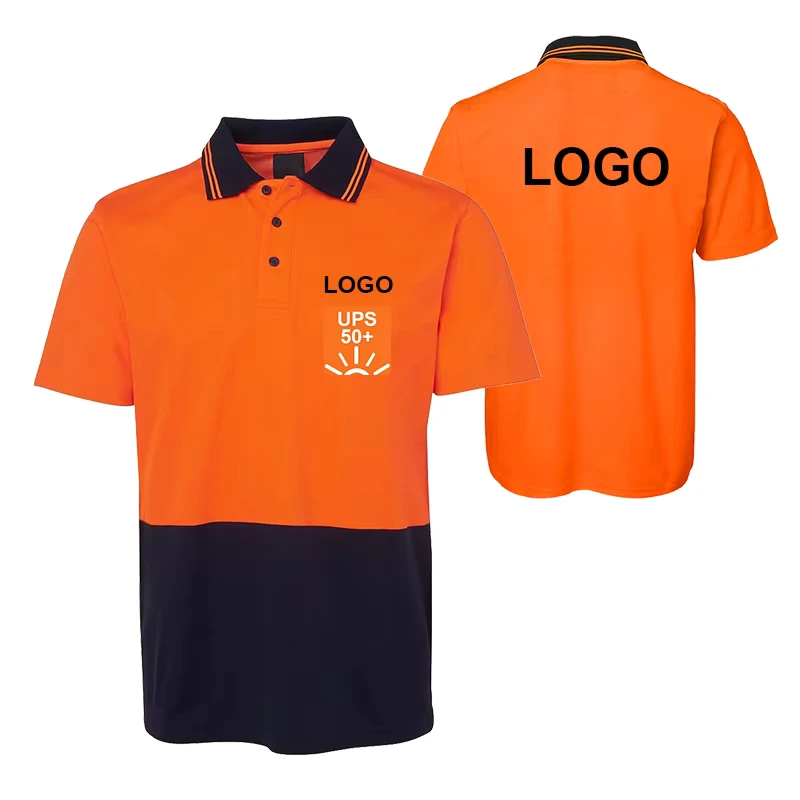 AS/NZS 4602.1:2011 Class D Hi-Vis Safety Polo Shirt, Quick-Dry Micro-Mesh, UPF 50+