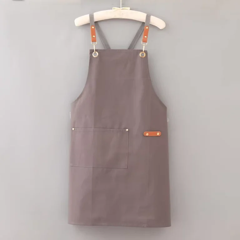 Adjustable-Cross-Back-Black-Cotton-Apron-for-Florist-Garden-Restaurant-and-Bar-Uniforms