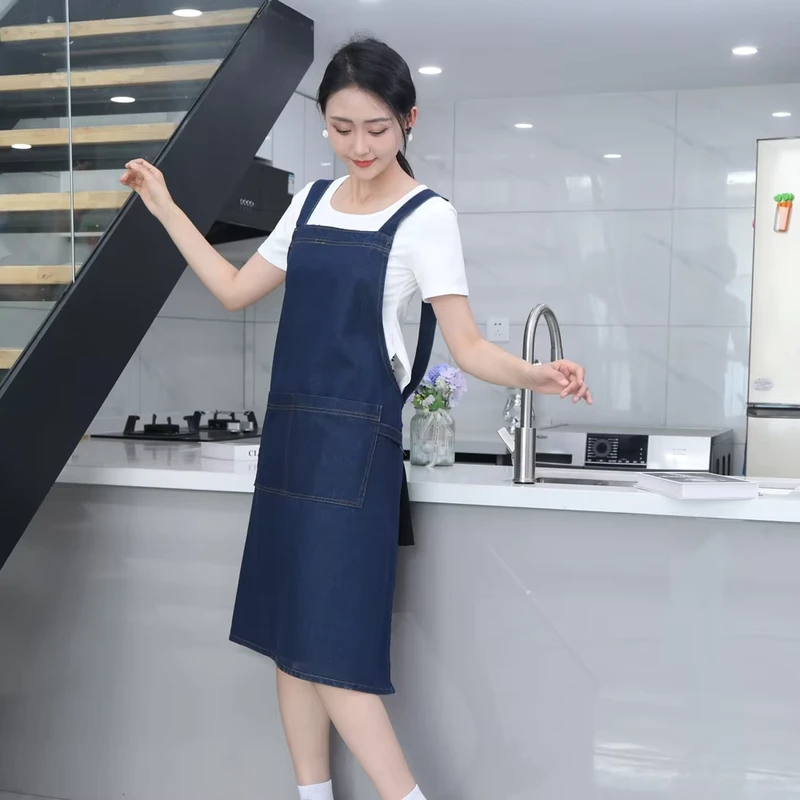 Adjustable Shoulder Strap Chef Apron for Men and Women