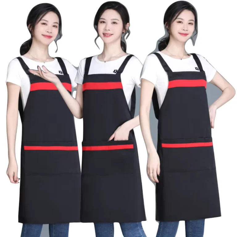 Adjustable-Work-Clothes-Kitchen-Aprons-Custom-Womens-Cleaner-and-Restaurant-Waiter-Uniforms-Mens-Woven-Aprons-with-Pockets
