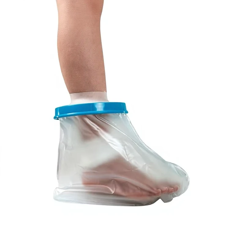 Adult Foot Ankle Leg Plaster Bath Waterproof Sleeve Post Operative Fracture Care PICC Shower Foot Sleeve One Size Fits All
