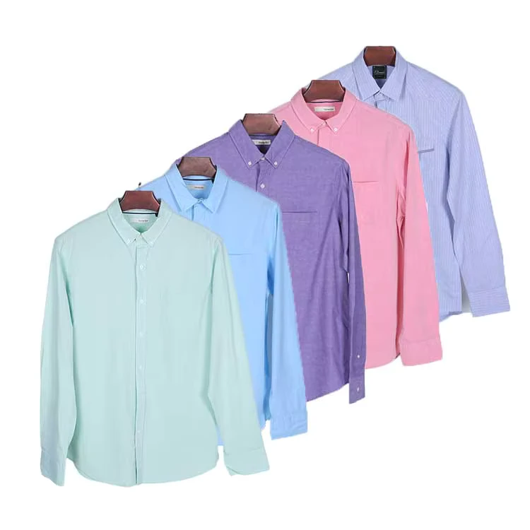 Adult-Green-Stock-Lot-Custom-Logo-Cotton-Mens-Casual-Shirt