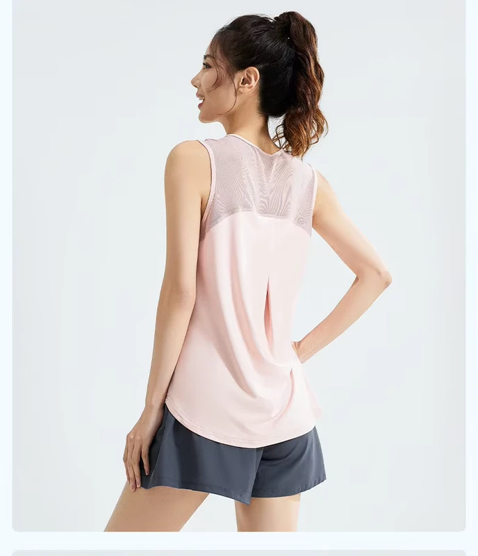 Adult Summer Sports Top with Breathable Mesh Sleeveless Design