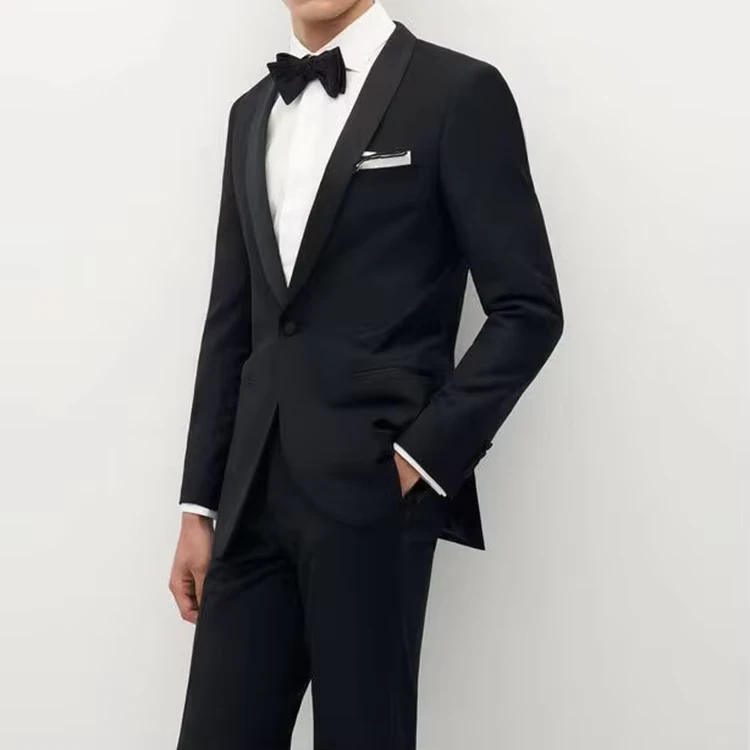 Advanced-Customization-Black-Shawl-Lapel-Single-Breasted-Business-Wedding-Tailor-Suit-Mens-Suits-blazer