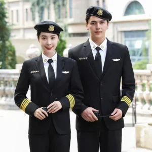 Airline Captain Uniform Male Pilot Flight Attendant Suit Image Work Clothes Chinese Captain Jacket Property Security