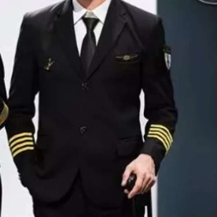 Airline-Pilot-Uniform-2-Piece-Polyester-Cotton-Short-Sleeve-Set-OEM
