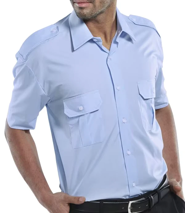Airline Pilot Uniform Shirt Plain Long-Sleeve